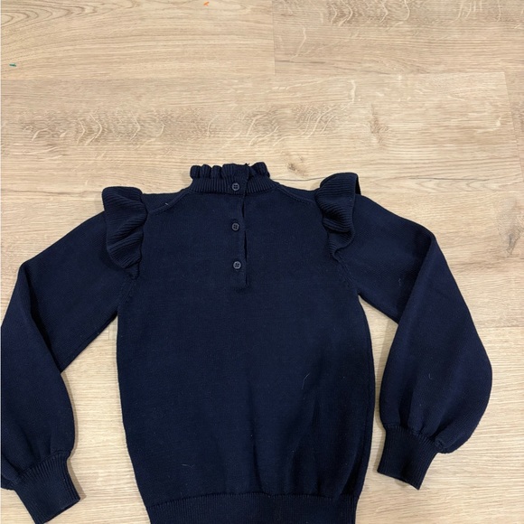 Janie and Jack little girls Navy Sweater with Horse Design - Picture 4 of 5